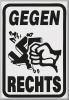 Magnet - GEGEN RECHTS - Gr. ca. 8 x 5,5 cm - 36611
