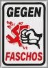 Magnet - Gegen N...s Gegen Faschos - Gr. ca. 8 x 5,5 cm - 36613
