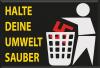 Magnet - Gegen N...s - Halte Deine Umwelt sauber - Gr. ca. 8 x 5,5 cm - 36615