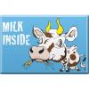 TIERMAGNET - Kuh Kühe - Milk inside - Gr. ca. 8 x 5,5 cm - 38847 - Küchenmagnet