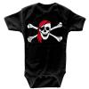 Babystrampler mit Print – Pirat Seeräuber - 08368 schwarz Gr. 6-12 Monate