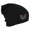 Longbeanie Slouch-Beanie Mütze I Love Rock Music 53911