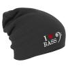 Longbeanie Slouch-Beanie Mütze I Love Bass 53913