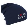 Longbeanie Slouch-Beanie Mütze I Love Bass 53913