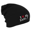Longbeanie Slouch-Beanie Mütze I Love Bass 53913