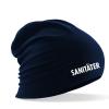 Longbeanie Slouch-Beanie Sommerbeanie mit Textildruck - SANITÄTER - 54449