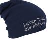 Longbeanie Slouch-Beanie Mütze Lever Tod als Sklave 54516