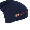 Longbeanie Slouch-Beanie Mütze Österreich Austria mit Fahne 54580