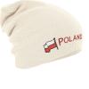 Longbeanie Slouch-Beanie Mütze Polen mit Fahne 54596