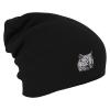 Longbeanie Slouch-Beanie Wintermütze Katze grau 54849