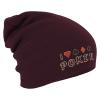 Longbeanie Slouch-Beanie Wintermütze I love Poker 54864