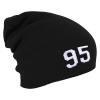 Longbeanie Slouch-Beanie Mütze Einstickung - Zahl 95 - 55147
