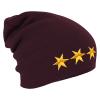 Longbeanie Slouch-Beanie Wintermütze drei goldene Sterne 55173