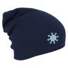 Longbeanie Slouch-Beanie Mütze Schneeflocke 55211