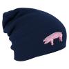 Longbeanie Slouch-Beanie Mütze Schwein 55312