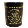 Tasse mit Print Biogefährdung Symbol schwarz 57008