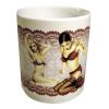 Tasse mit Print Pin Up Girl Mädchen Frau 57180 weiss