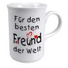 Tasse mit Print für den besten Freund weiss 57286