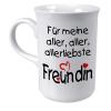 Tasse mit Print für die beste Freundin weiss 57287