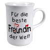 Tasse mit Print für die beste Freundin weiss 57287