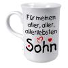 Tasse mit Print für den besten Sohn weiss 57586