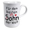 Tasse mit Print für den besten Sohn weiss 57586