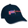 Baseballcap mit Einstickung Fahne Flagge Iceland Island 69989 in versch. Farben