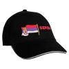 Baseballcap mit Einstickung Fahne Flagge Serbia Serbien 69990 in versch. Farben