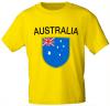 T-Shirt mit Print Fahne Flagge Wappen Australia Australien - 76318 gelb Gr. S-3XL