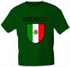 T-Shirt mit Print Fahne Flagge Mexico Mexiko 76407 dunkelgrün Gr. L