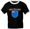 T-Shirt mit Print Fahne Flagge Neuseeland 76417 schwarz Gr. M