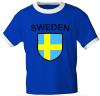 T-Shirt mit Print - Fahne Flagge Wappen Sweden Sweden - 76462 royalblau Gr. S