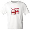 T-Shirt mit Print - wehende Fahne GEORGIEN - 76466 Gr. S-XXL