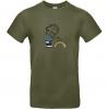 T-Shirt mit Print - Pinkelmännchen auf Regenbogen - 85171 Oliv Gr. S-2XL