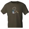 T-Shirt mit Print - Pinkelmännchen gegen Regenbogen - 85179 Braun Gr. S-2XL