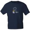 T-Shirt mit Print - Pinkelmännchen gegen Drohnen - 85180 Dunkelblau Gr. S-2XL