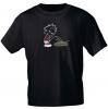 T-Shirt mit Print - Pinkelmännchen gegen Panzer - 85183 Schwarz Gr. S-2XL