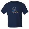 T-Shirt mit Print - Pinkelmännchen gegen Regenbogen - 85186 Dunkelblau Gr. S-2XL