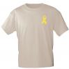 T-Shirt mit Print - Schleife Band Solidarität - 85190 Beige Gr. S-2XL