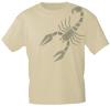 T-Shirt mit Print Textildruck - SKORPION - 85221 Beige Gr. S-2XL