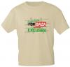 T-Shirt mit Print Textildruck - Freedom For 8AZA No More Excuses - 85224 Beige Gr. S-2XL