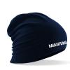 Longbeanie Slouch-Beanie Sommerbeanie mit Textildruck - BAULEITUNG - SB55002