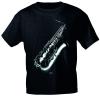 T-Shirt unisex mit Print - Altosax - von ROCK YOU MUSIC SHIRTS - 10746 schwarz - Gr. XXL