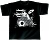T-Shirt mit Print - Kroko Power - 10374 - von ROCK YOU MUSIC SHIRTS - Gr. M