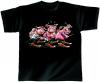 T-Shirt unisex mit Print - Pig Trio - von ROCK YOU MUSIC SHIRTS - 10415 schwarz - Gr. XXL