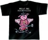 T-Shirt unisex mit Print - MEAT ME BACKSTAGE - von ROCK YOU MUSIC SHIRTS - 10403 schwarz - Gr. M