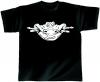 T-Shirt unisex mit Print - Drum Kroko - von ROCK YOU MUSIC SHIRTS - 10405 schwarz - Gr. XL