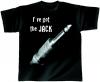 T-Shirt unisex mit Print - Jack - von ROCK YOU MUSIC SHIRTS mit zweiseitigem Motiv - 10364 schwarz - Gr. S