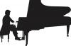 Aufkleber Applikation - Klavier - Klavierspieler - Pianist - AP0663 - versch. Größen