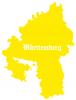 PVC- Applikations- Aufkleber "Württemberg"  25 cm groß in 8 Farben  AP3992 gelb